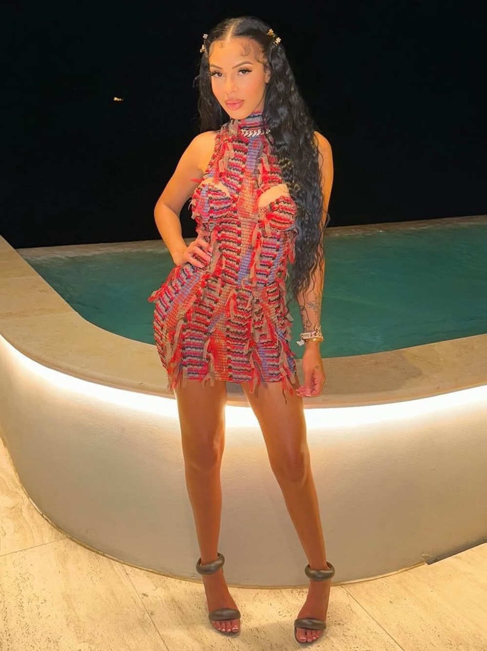 Multicolor Knit Skirt